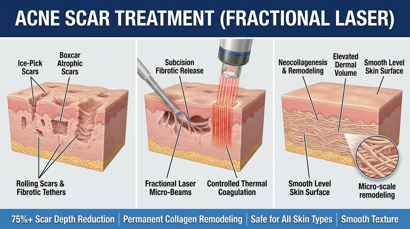 Acne scar treatment (fractional laser)