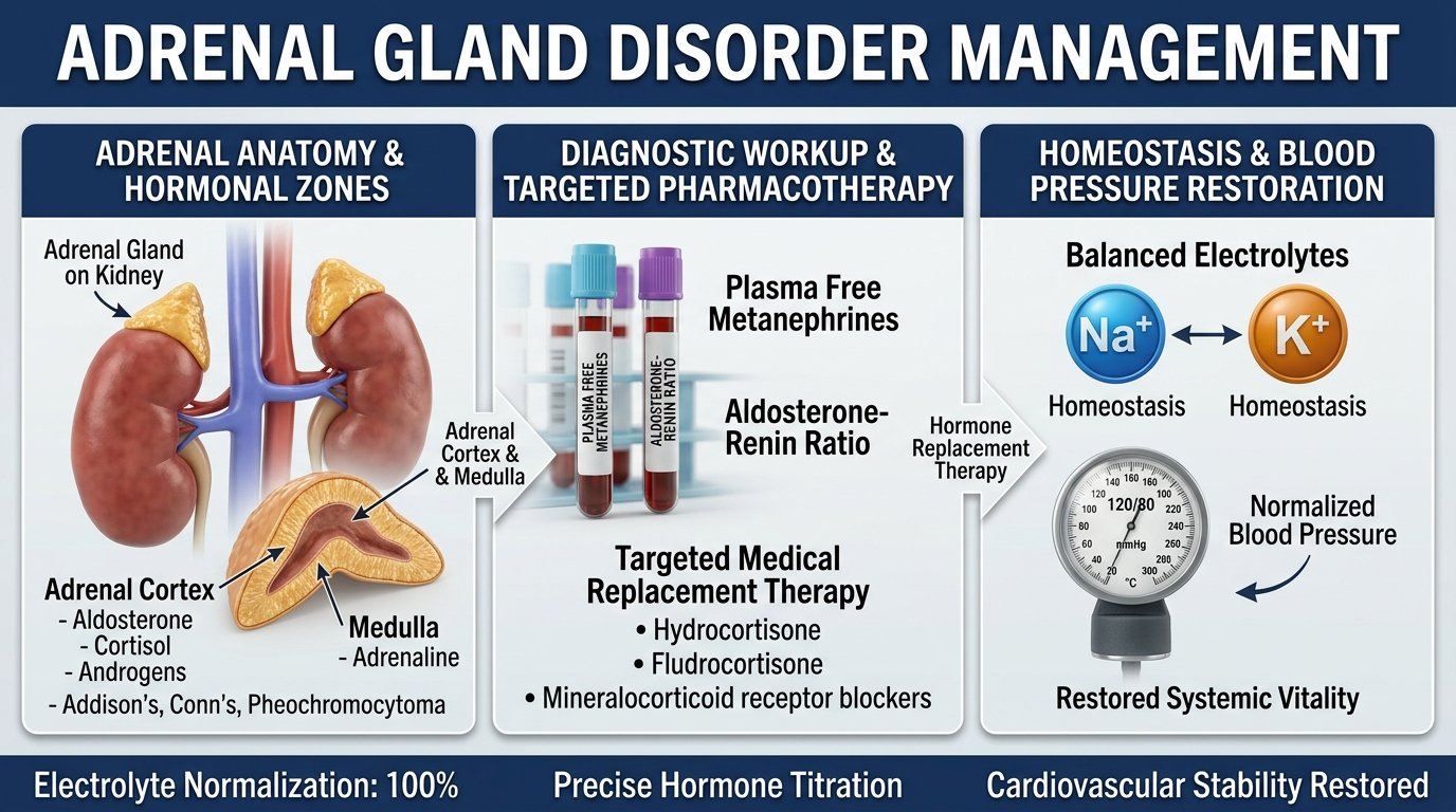 Adrenal gland disorder management