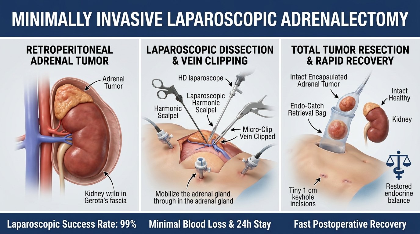 Adrenal laparoscopic surgery