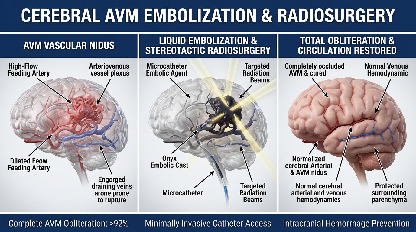 AVM embolisation & radiosurgery