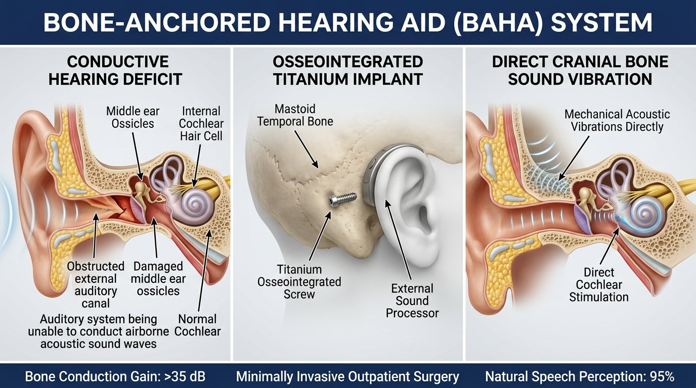 Bone-anchored hearing aid (BAHA)
