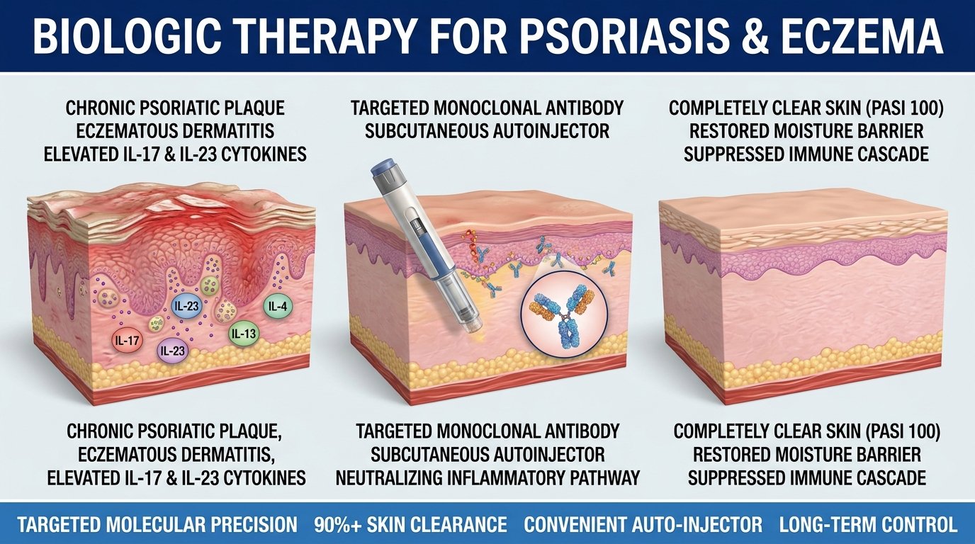 Biologic therapy for psoriasis & eczema
