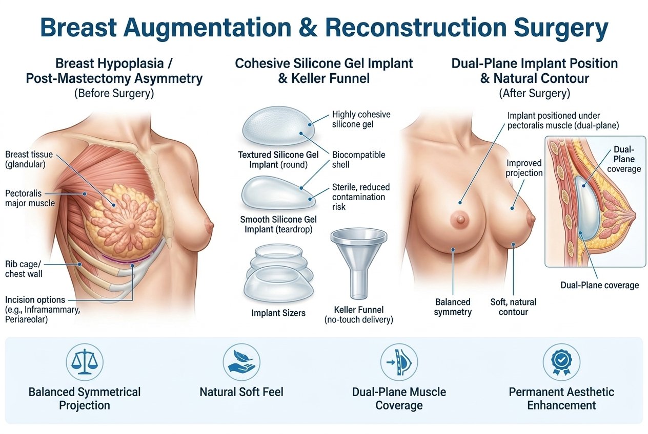 Breast augmentation, reduction & lift