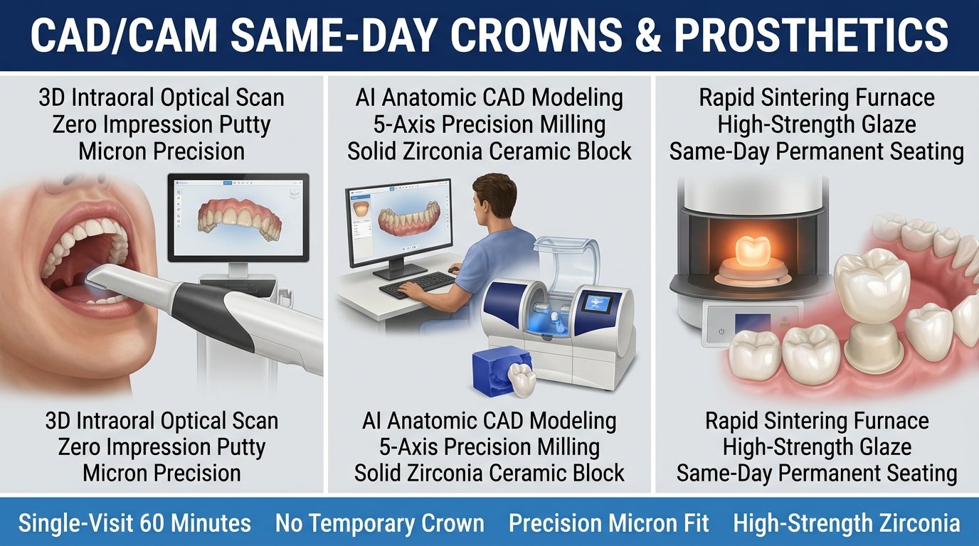 CAD/CAM same-day crowns & prosthetics