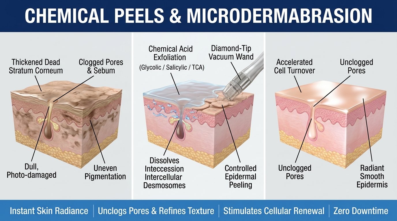 Chemical peels & microdermabrasion