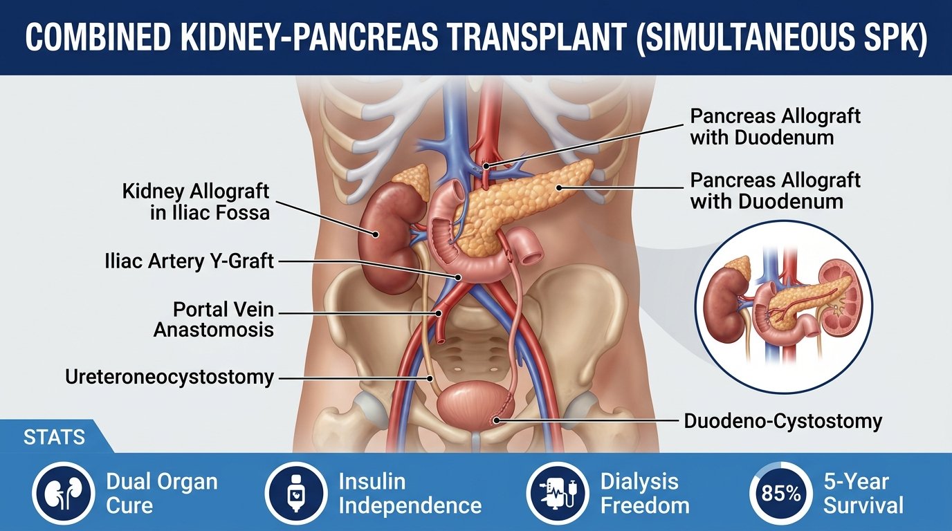 Combined kidney-pancreas transplant