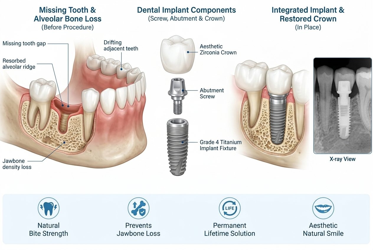 Dental implants (single, multiple, full arch)