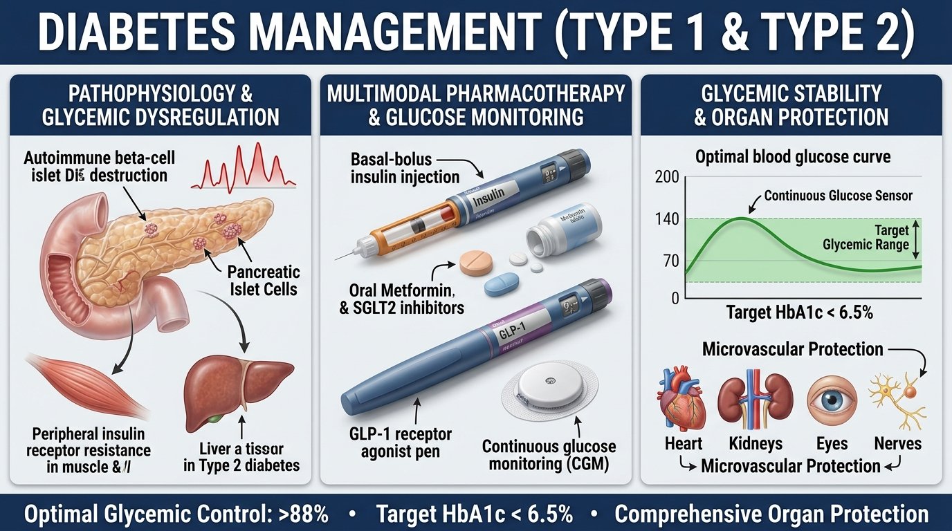 Diabetes management (Type 1 & 2)