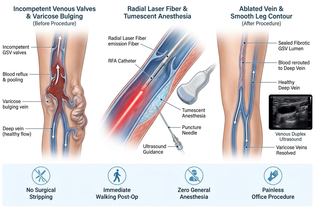 Varicose vein laser treatment (EVLT)