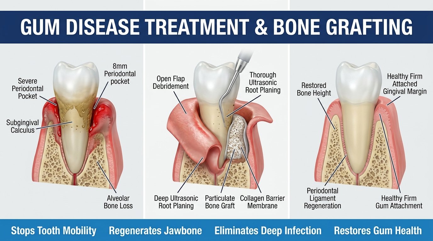 Gum disease treatment & bone grafting