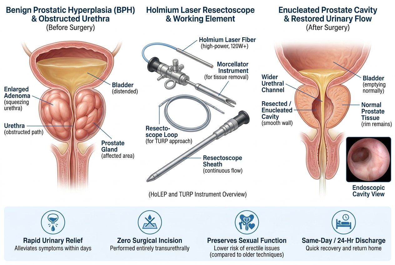 HoLEP & TURP for prostate enlargement