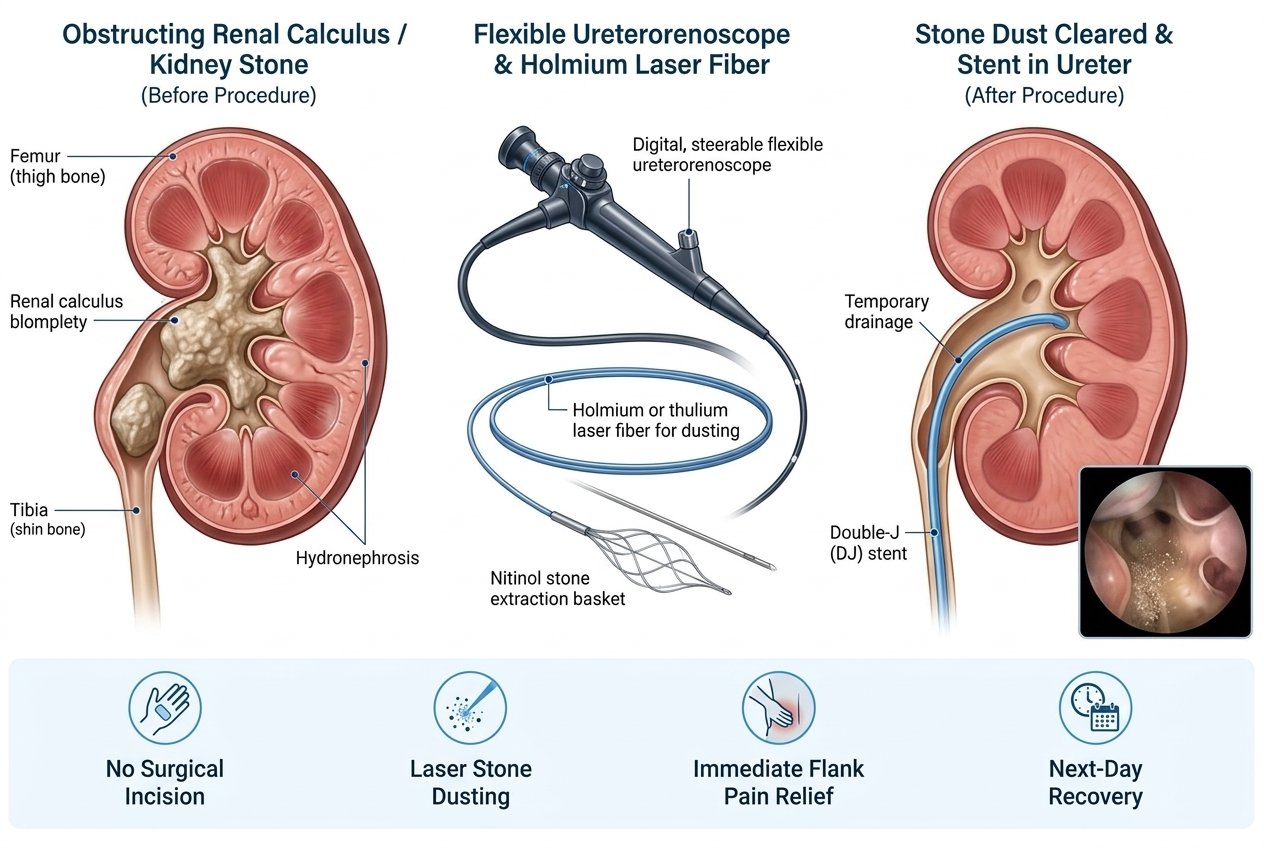 Kidney stone removal (laser PCNL, RIRS)