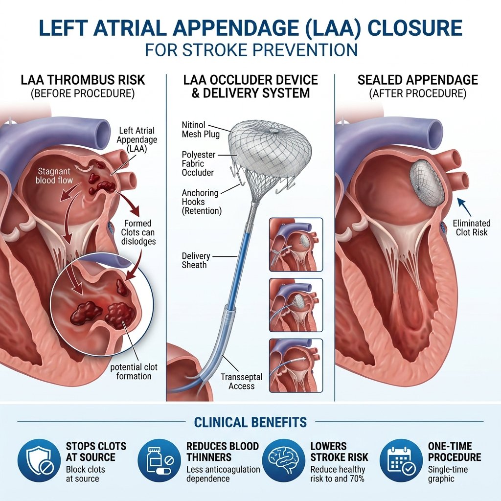 LAA appendage closure (stroke prevention)