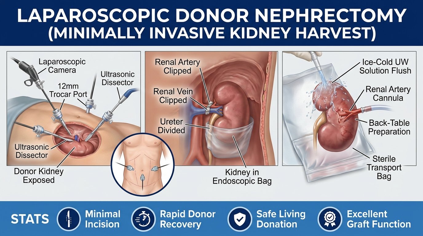 Laparoscopic donor nephrectomy