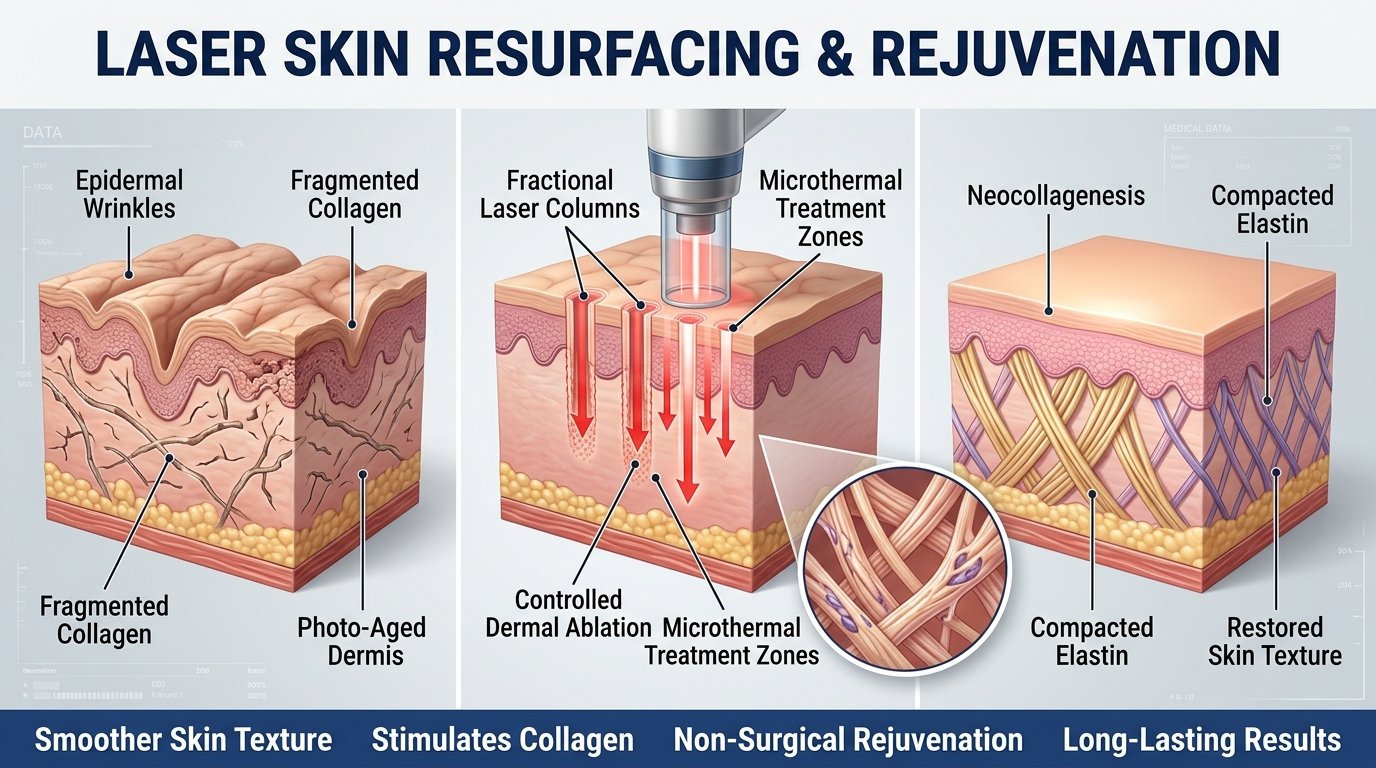 Laser skin resurfacing & rejuvenation