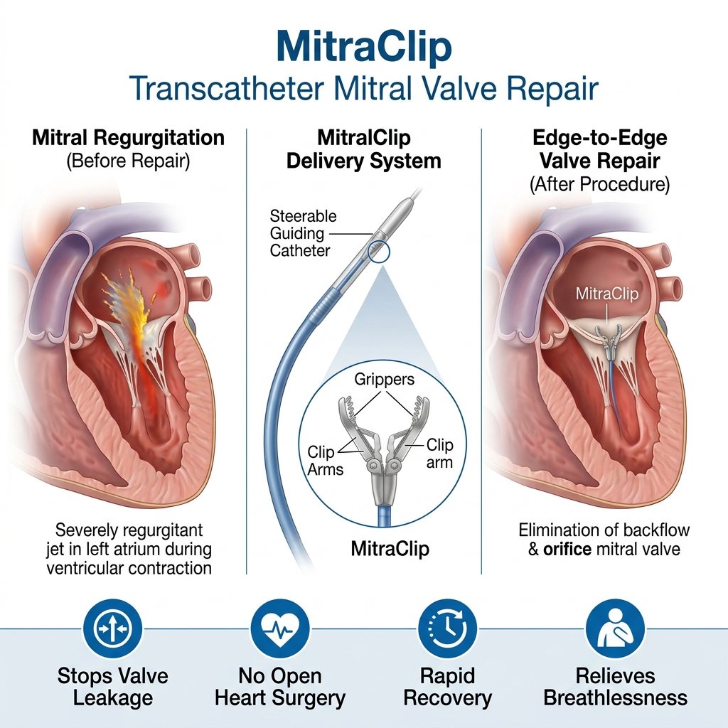 MitraClip — transcatheter mitral valve repair