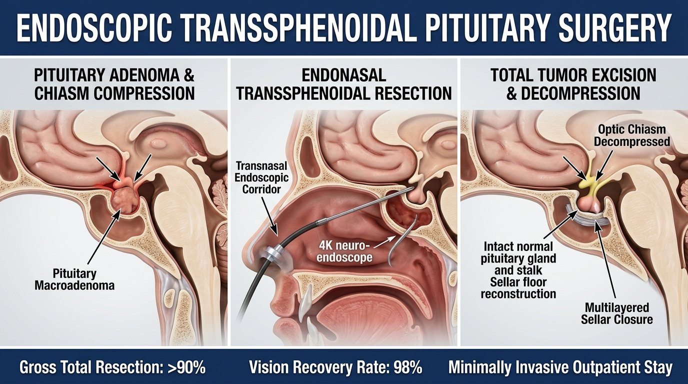 Pituitary tumour surgery (transsphenoidal)