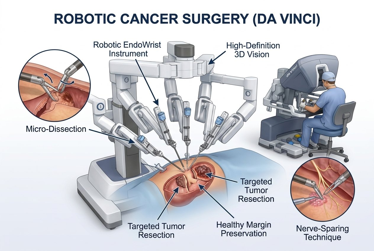 Robotic cancer surgery (da Vinci)