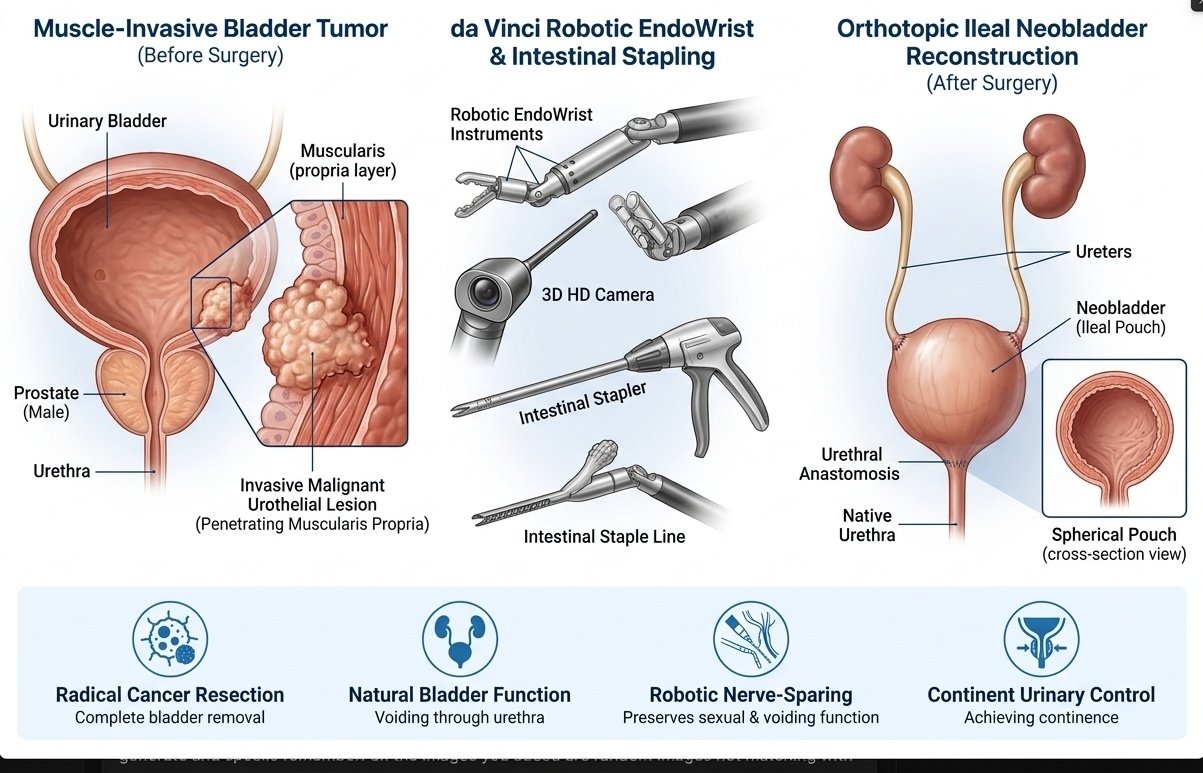Robotic cystectomy & bladder reconstruction