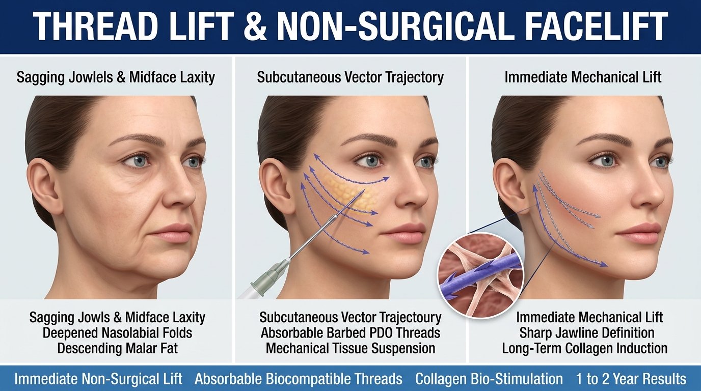 Thread lift & non-surgical facelift