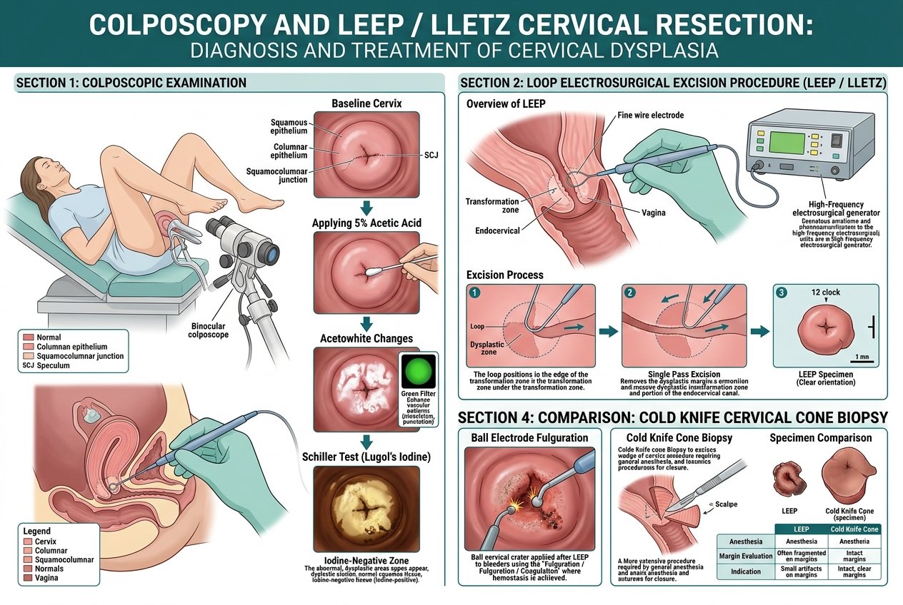 Colposcopy & LEEP / cone biopsy