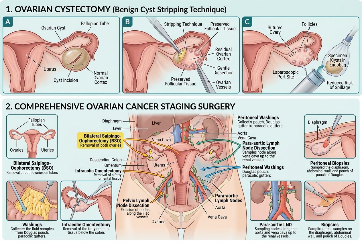 Ovarian cyst & ovarian cancer surgery